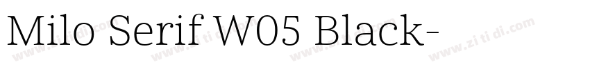 Milo Serif W05 Black字体转换